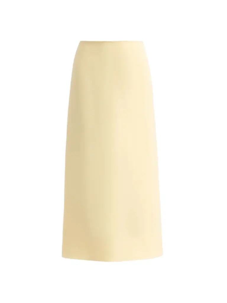 Women's Wool-Silk Midi Pencil Skirt