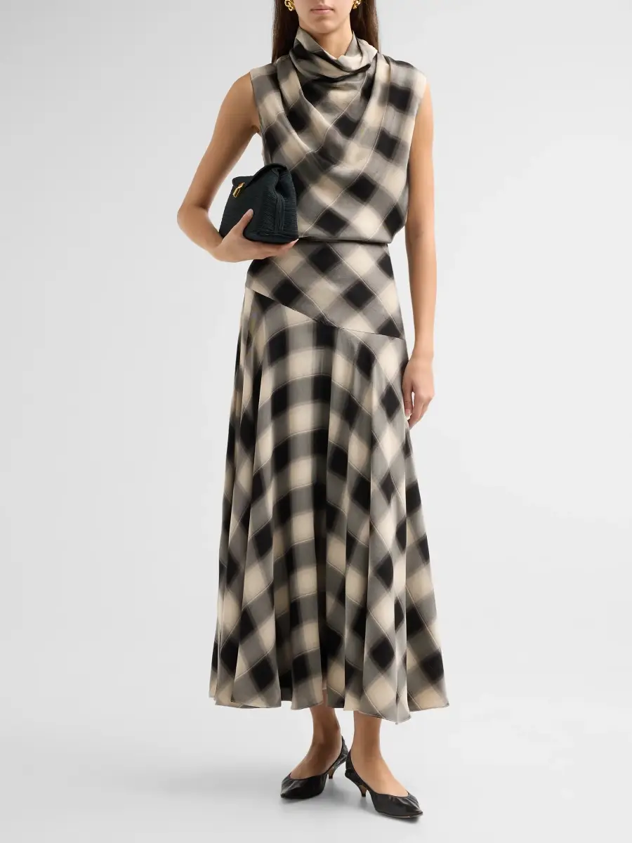 Adam Lippes Women's Kaia Ombré Plaid Top | Thumbnail 2 Adam Lippes Women's Kaia Ombré Plaid Top | Thumbnail 2