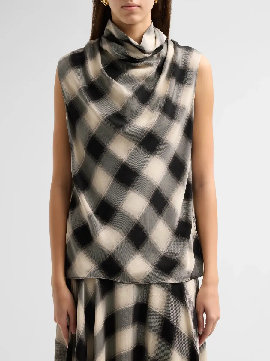 Adam Lippes Women's Kaia Ombré Plaid Top | Thumbnail 5 Adam Lippes Women's Kaia Ombré Plaid Top | Thumbnail 5