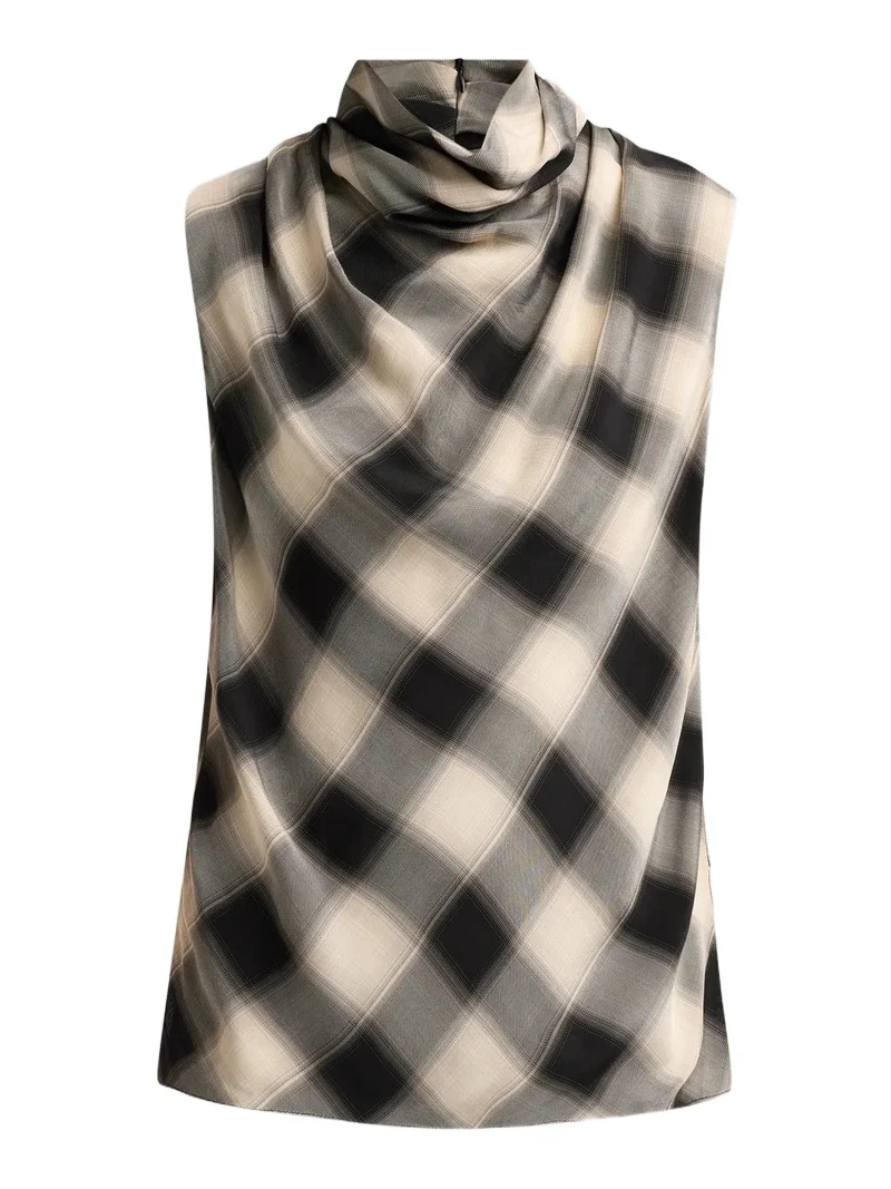 Adam Lippes Women's Kaia Ombré Plaid Top