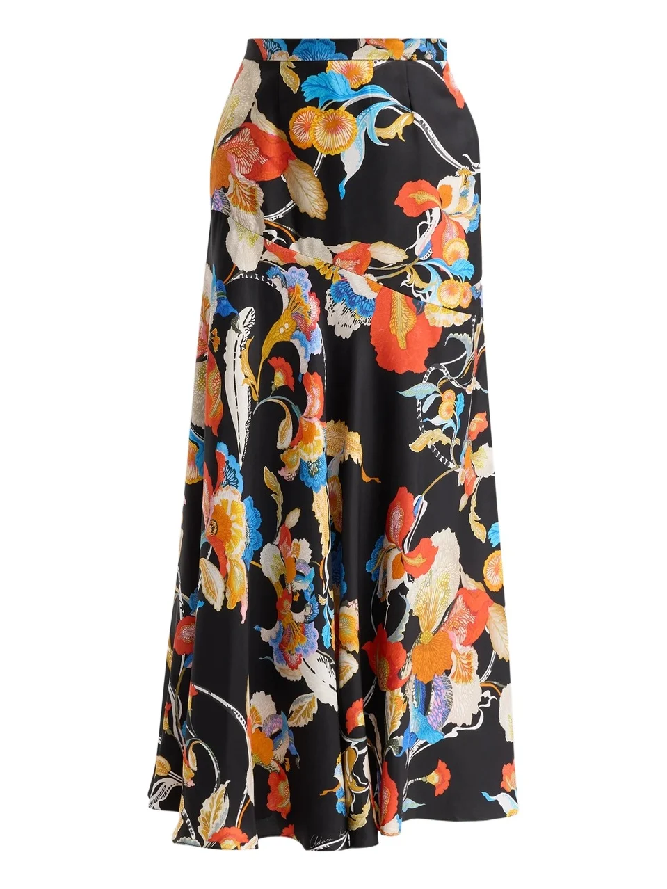 Adam Lippes Women's Tess Floral Silk Twill Midi Skirt