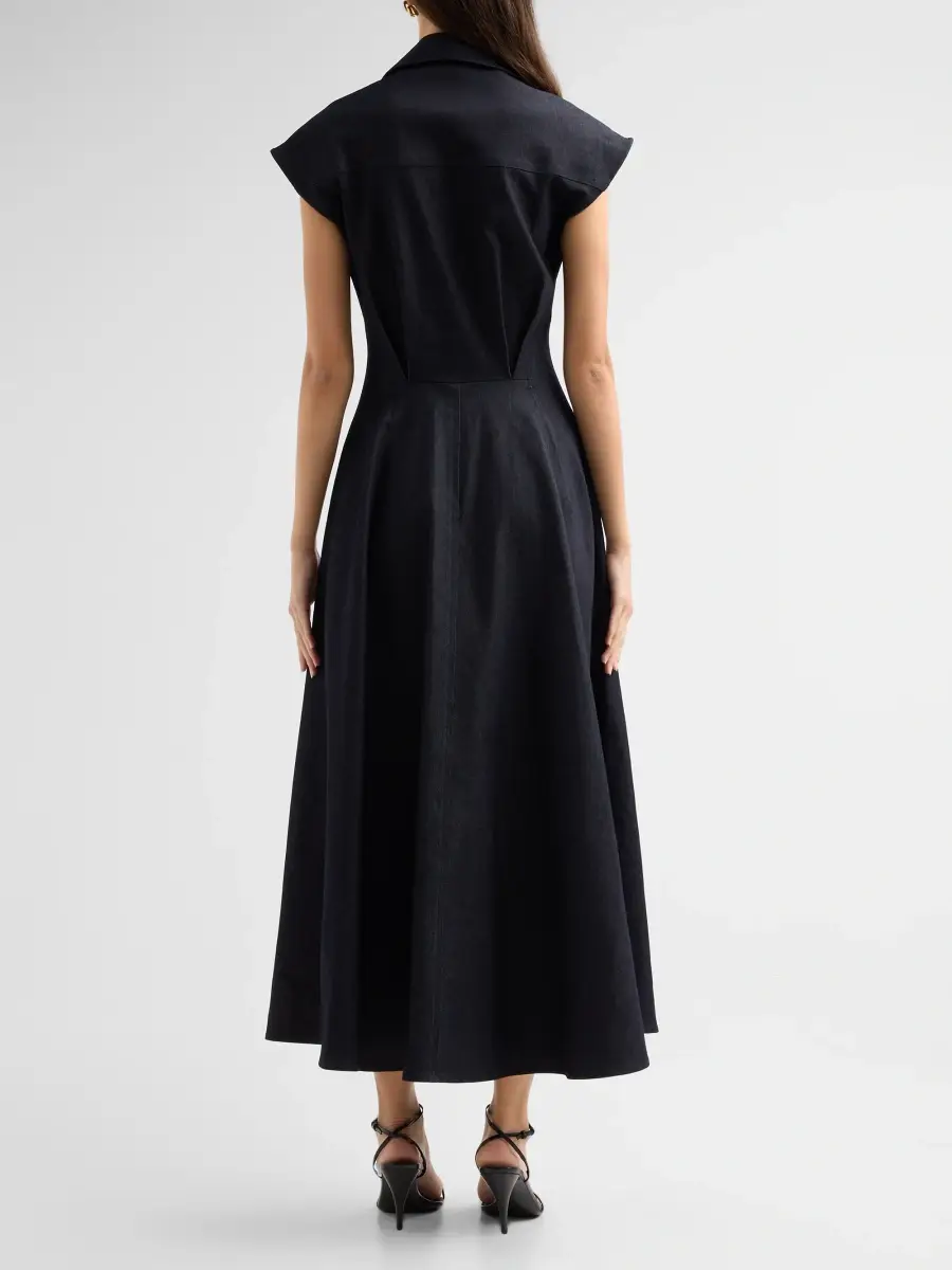 Adam Lippes Women's Sylvan Denim Midi Shirtdress | Thumbnail 3 Adam Lippes Women's Sylvan Denim Midi Shirtdress | Thumbnail 3