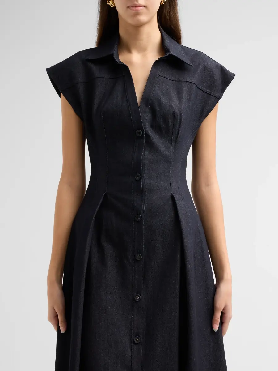 Adam Lippes Women's Sylvan Denim Midi Shirtdress | Thumbnail 5 Adam Lippes Women's Sylvan Denim Midi Shirtdress | Thumbnail 5