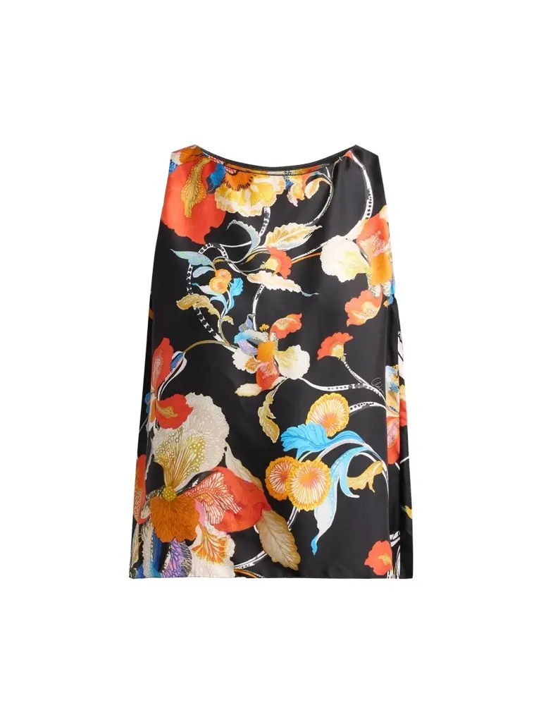 Adam Lippes Women's Nell Floral Silk Twill Top