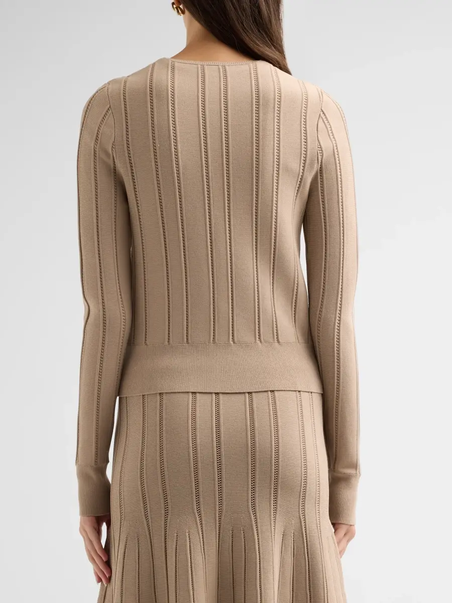 Adam Lippes Women's Faye Compact Jacquard Cardigan | Thumbnail 3 Adam Lippes Women's Faye Compact Jacquard Cardigan | Thumbnail 3