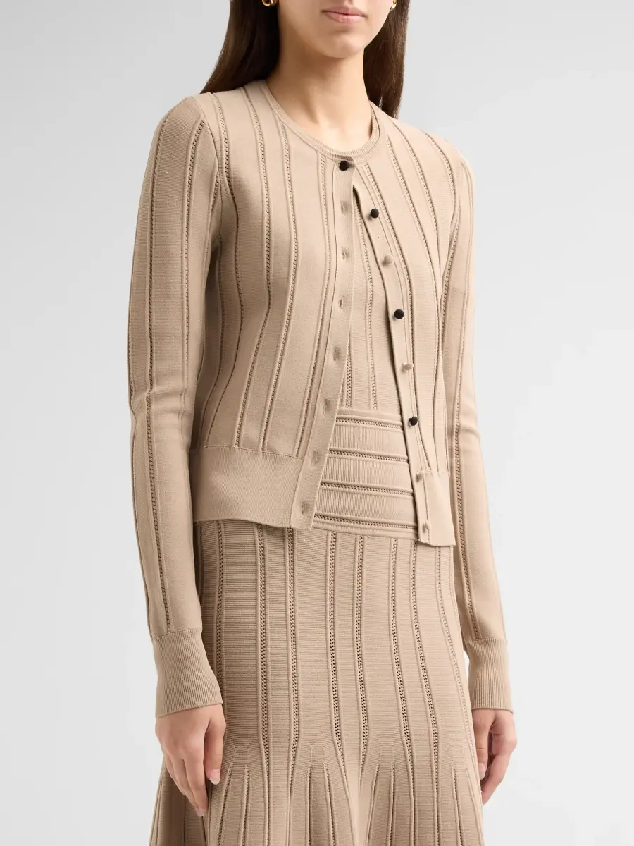 Adam Lippes Women's Faye Compact Jacquard Cardigan | Thumbnail 4 Adam Lippes Women's Faye Compact Jacquard Cardigan | Thumbnail 4