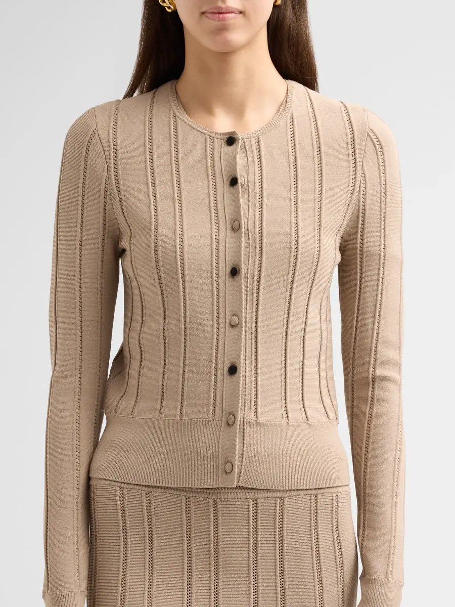 Adam Lippes Women's Faye Compact Jacquard Cardigan | Thumbnail 5 Adam Lippes Women's Faye Compact Jacquard Cardigan | Thumbnail 5