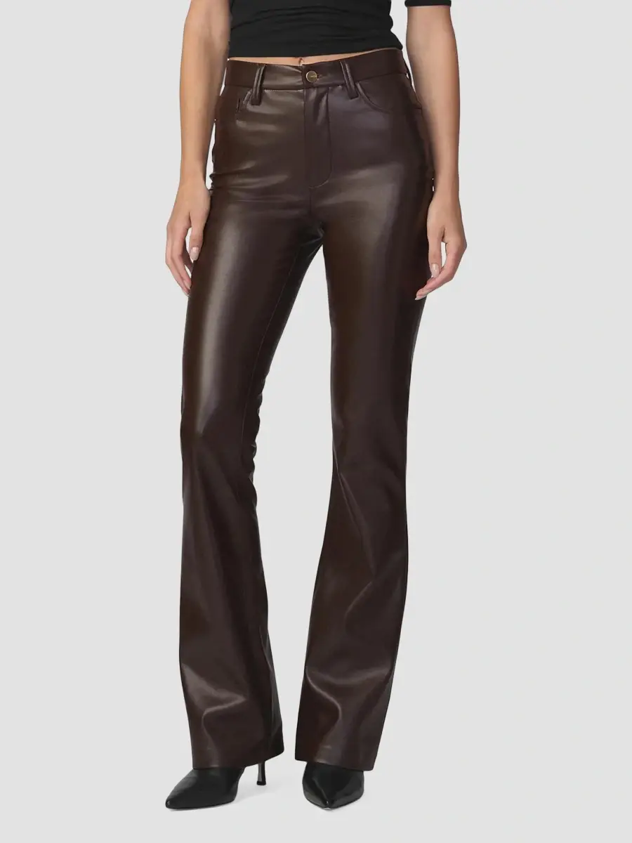 Joe's Jeans Women's Honey Faux-Leather High-Rise Bootcut Pants | Thumbnail 3 Joe's Jeans Women's Honey Faux-Leather High-Rise Bootcut Pants | Thumbnail 3
