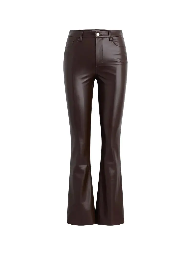 Joe's Jeans Women's Honey Faux-Leather High-Rise Bootcut Pants