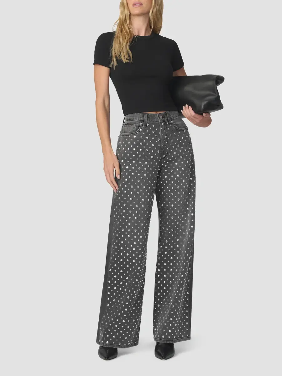 Joe's Jeans Women's The Harlowe Studded Wide-Leg Jeans | Thumbnail 2 Joe's Jeans Women's The Harlowe Studded Wide-Leg Jeans | Thumbnail 2