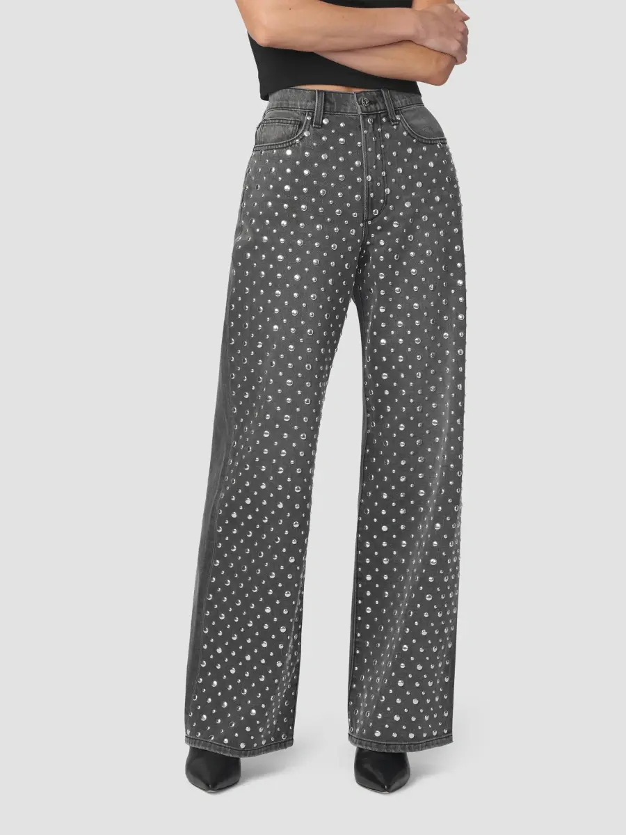 Joe's Jeans Women's The Harlowe Studded Wide-Leg Jeans | Thumbnail 4 Joe's Jeans Women's The Harlowe Studded Wide-Leg Jeans | Thumbnail 4