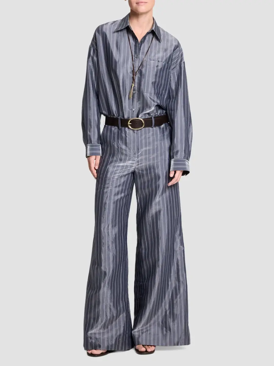TWP Women's Something Borrowed Striped Cotton-Blend Shirt | Thumbnail 2