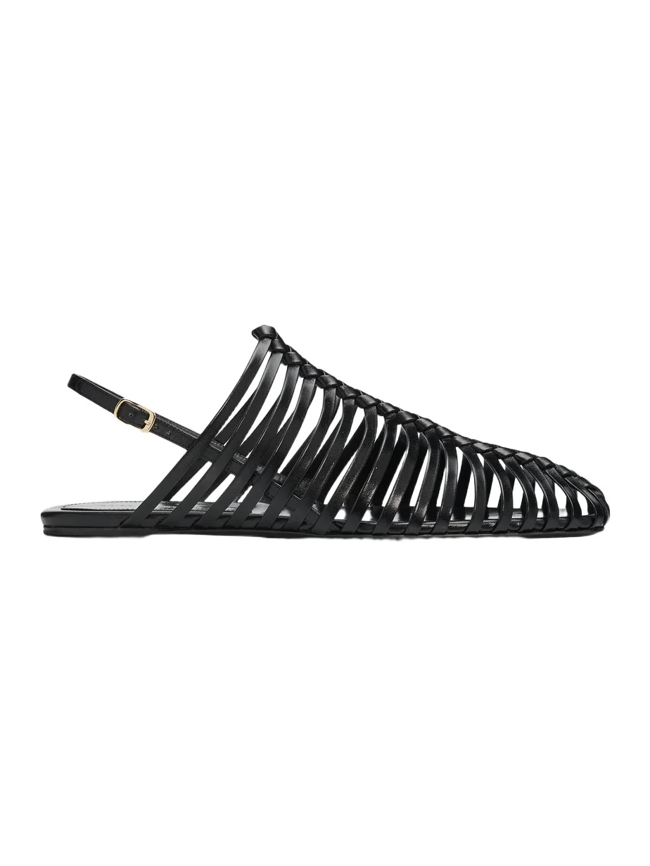 Dries Van Noten Women's Braided Leather Fisherman Sandals