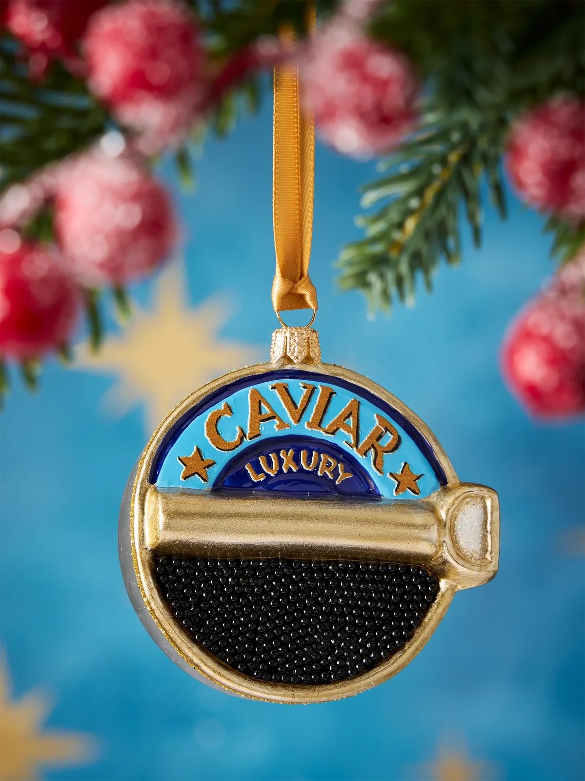 Exclusively Ours Black Sturgeon Caviar Glass Ornament