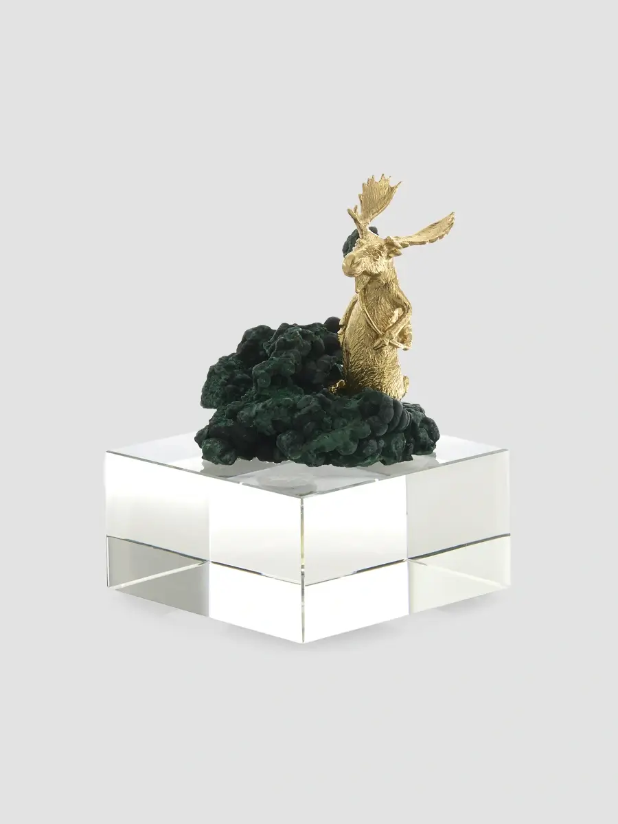 John-Richard Collection Brass Moose Sculpture | Thumbnail 2