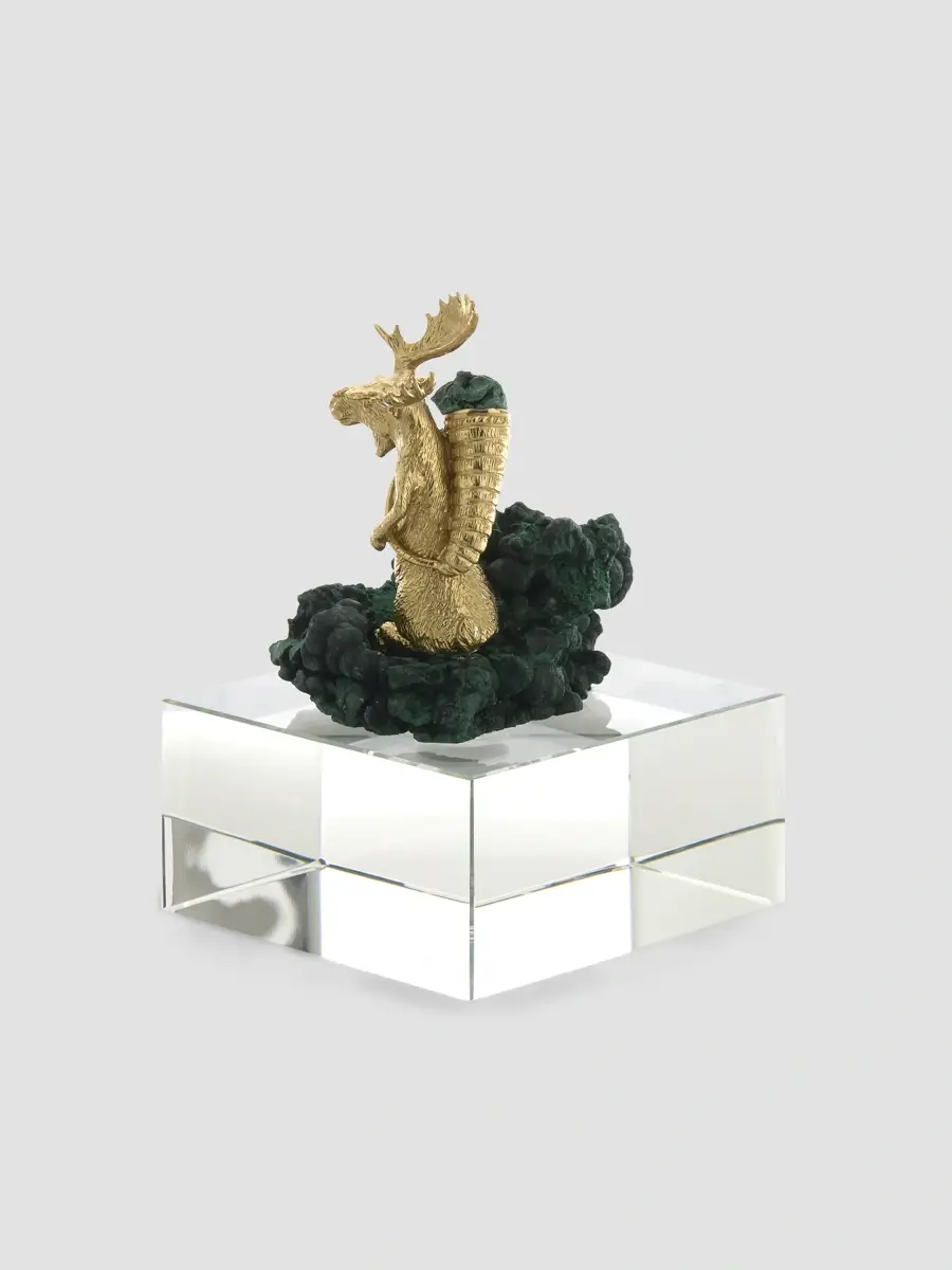 John-Richard Collection Brass Moose Sculpture | Thumbnail 3
