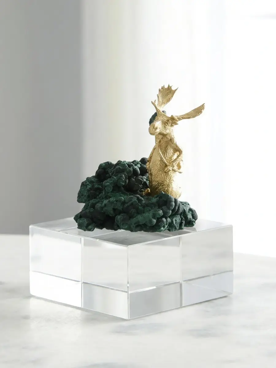 John-Richard Collection Brass Moose Sculpture | Thumbnail 4