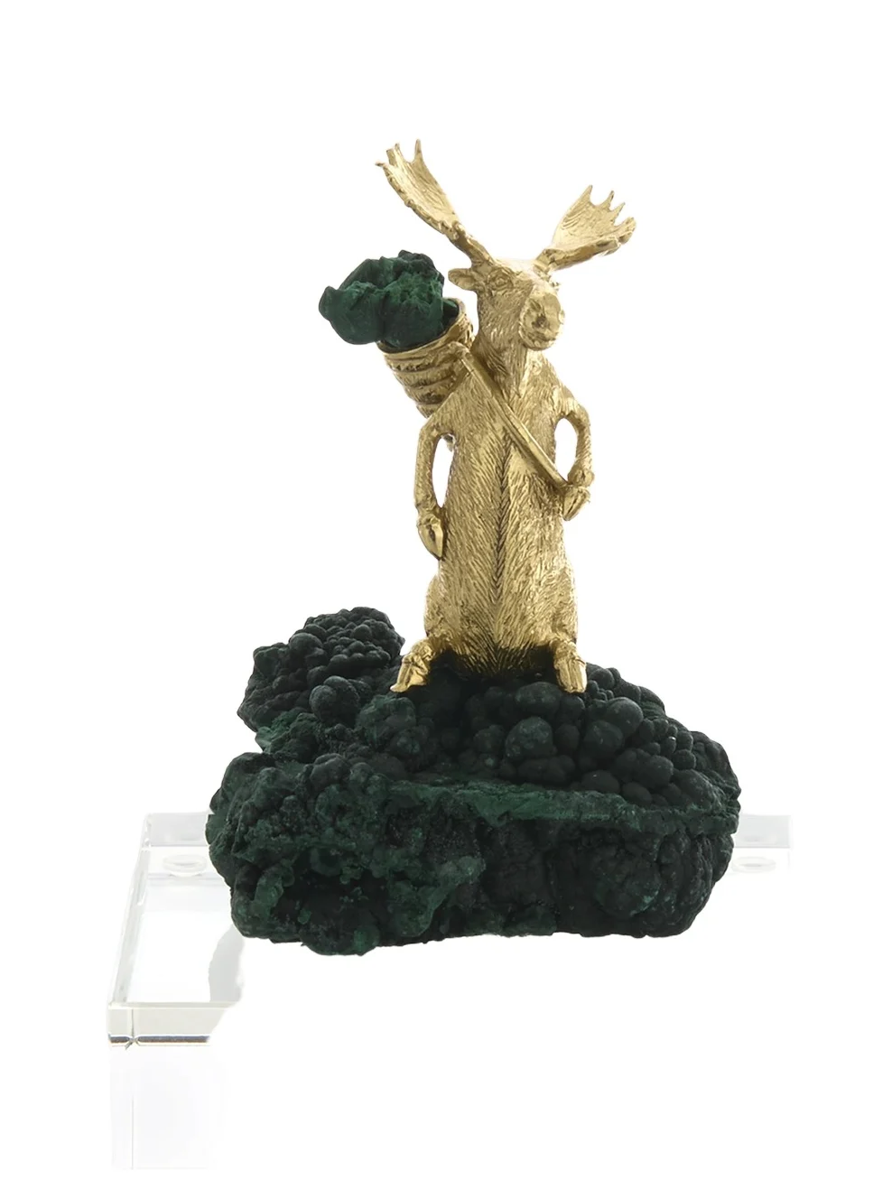 John-Richard Collection Brass Moose Sculpture