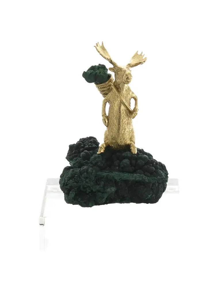 John-Richard Collection Brass Moose Sculpture