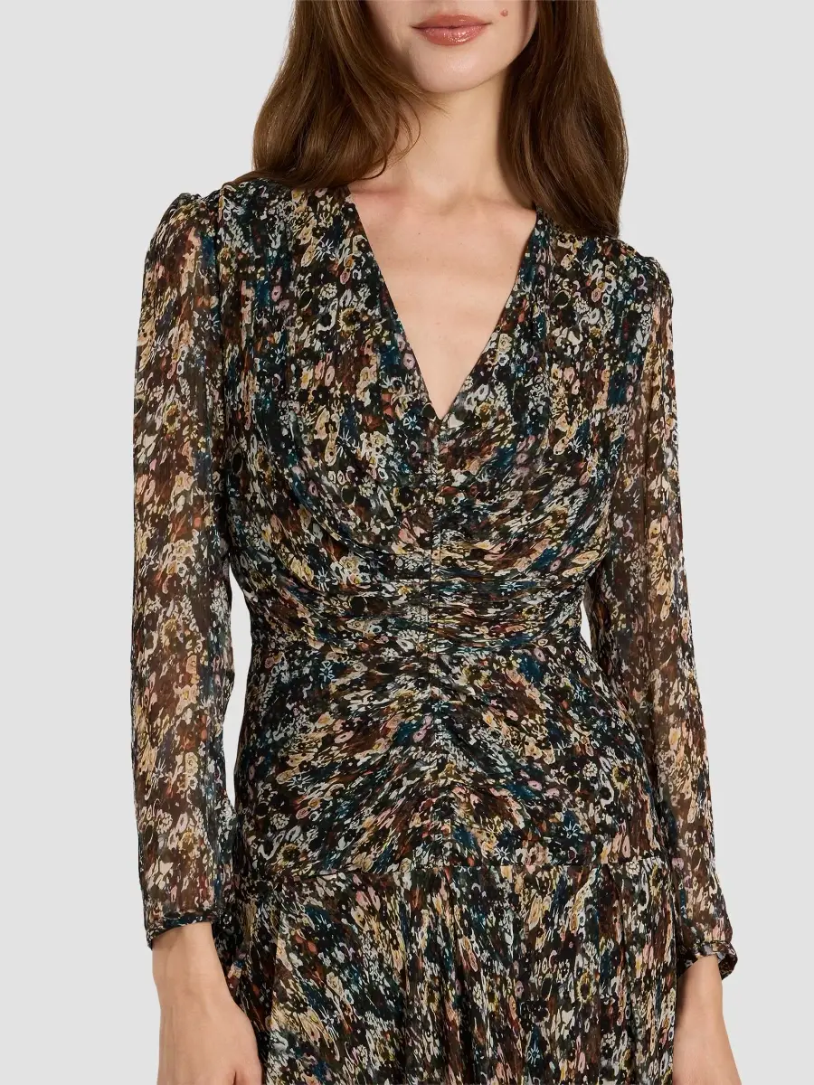Santorelli Women's Sonia Floral Georgette A-Line Midi Dress | Thumbnail 4 Santorelli Women's Sonia Floral Georgette A-Line Midi Dress | Thumbnail 4