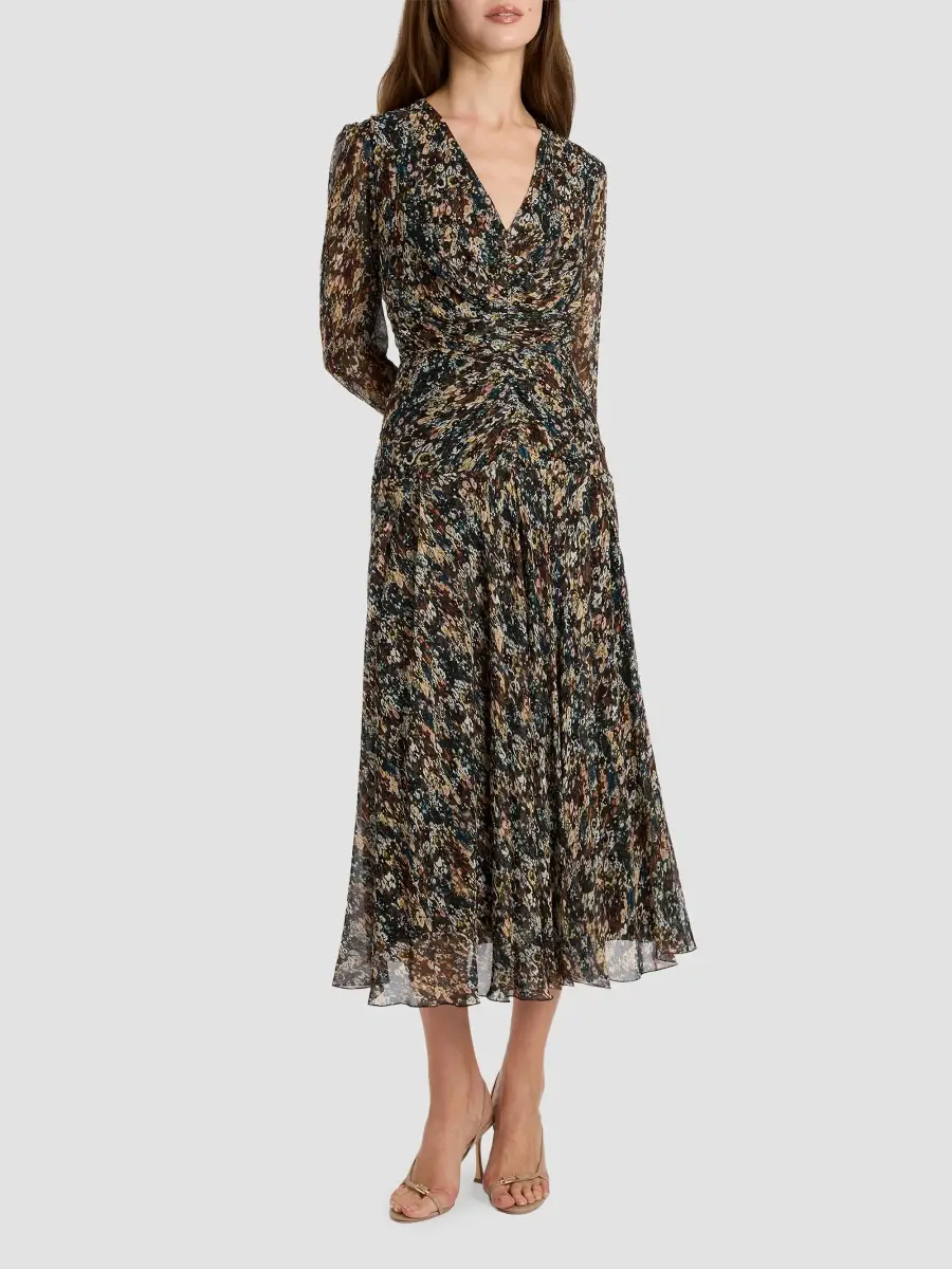Santorelli Women's Sonia Floral Georgette A-Line Midi Dress | Thumbnail 5 Santorelli Women's Sonia Floral Georgette A-Line Midi Dress | Thumbnail 5