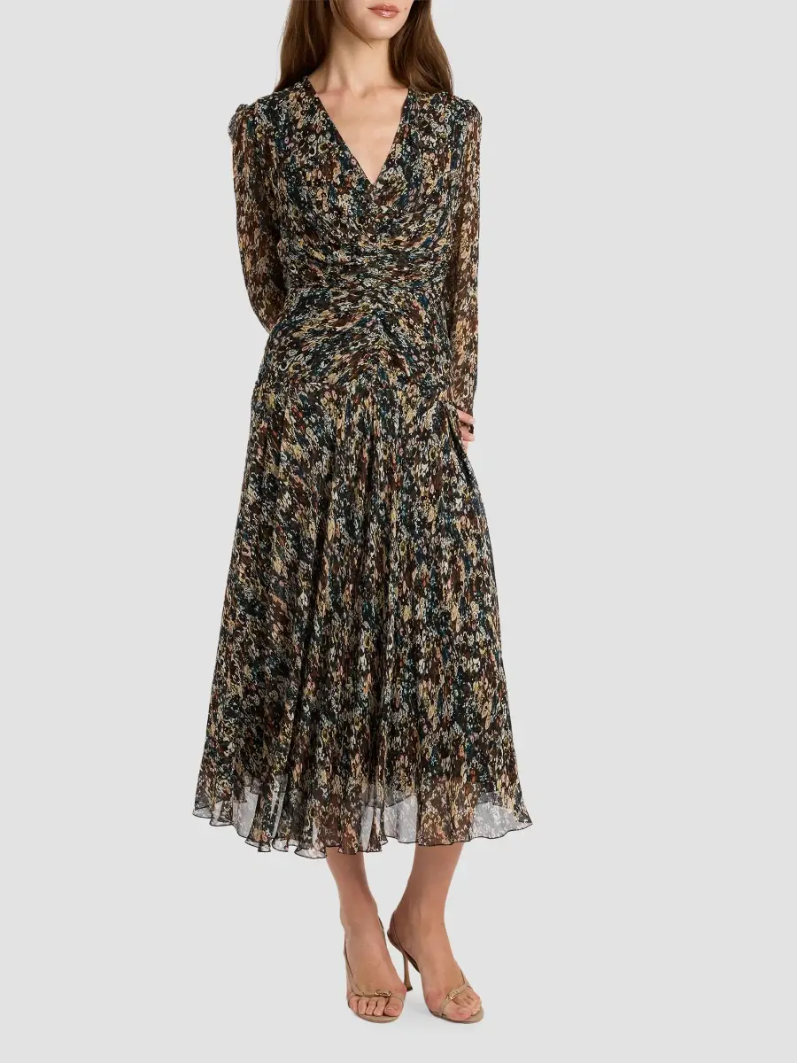 Santorelli Women's Sonia Floral Georgette A-Line Midi Dress | Thumbnail 6 Santorelli Women's Sonia Floral Georgette A-Line Midi Dress | Thumbnail 6