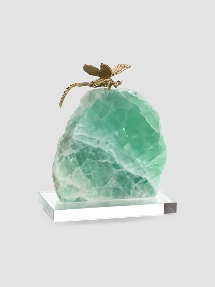 John-Richard Collection Chlorophane-Brass Dragonfly Sculpture | Thumbnail 3 John-Richard Collection Chlorophane-Brass Dragonfly Sculpture | Thumbnail 3