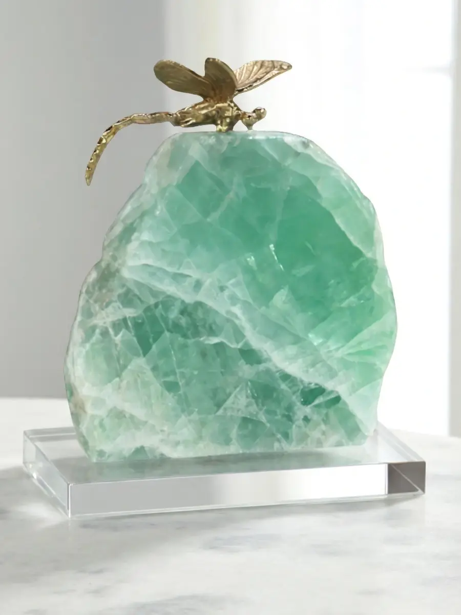 John-Richard Collection Chlorophane-Brass Dragonfly Sculpture | Thumbnail 4 John-Richard Collection Chlorophane-Brass Dragonfly Sculpture | Thumbnail 4