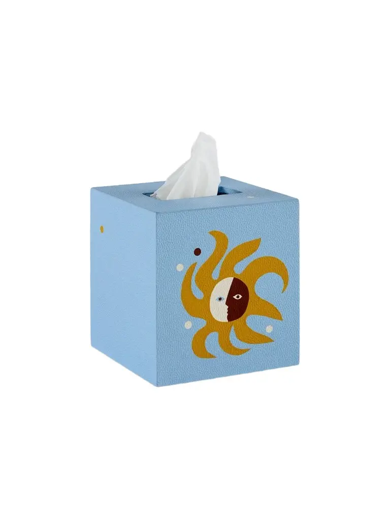 Jonathan Adler Playa Leather Tissue Box
