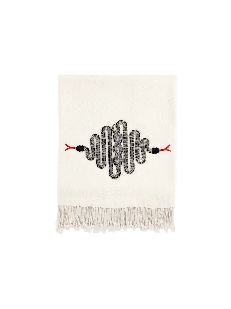 Snake Embellished Merino Wool Throw Snake Embellished Merino Wool Throw