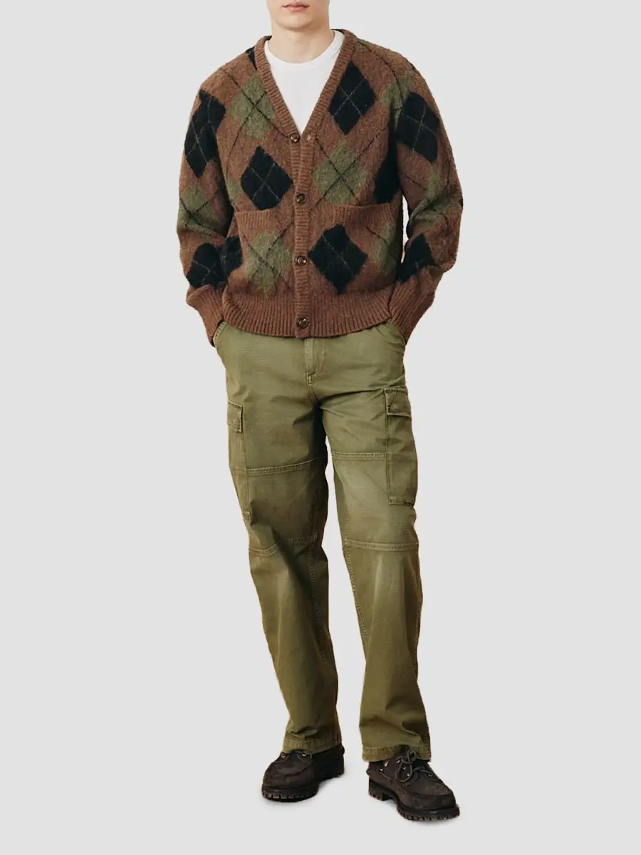 Corridor Men's Argyle V-Neck Cardigan | Thumbnail 2