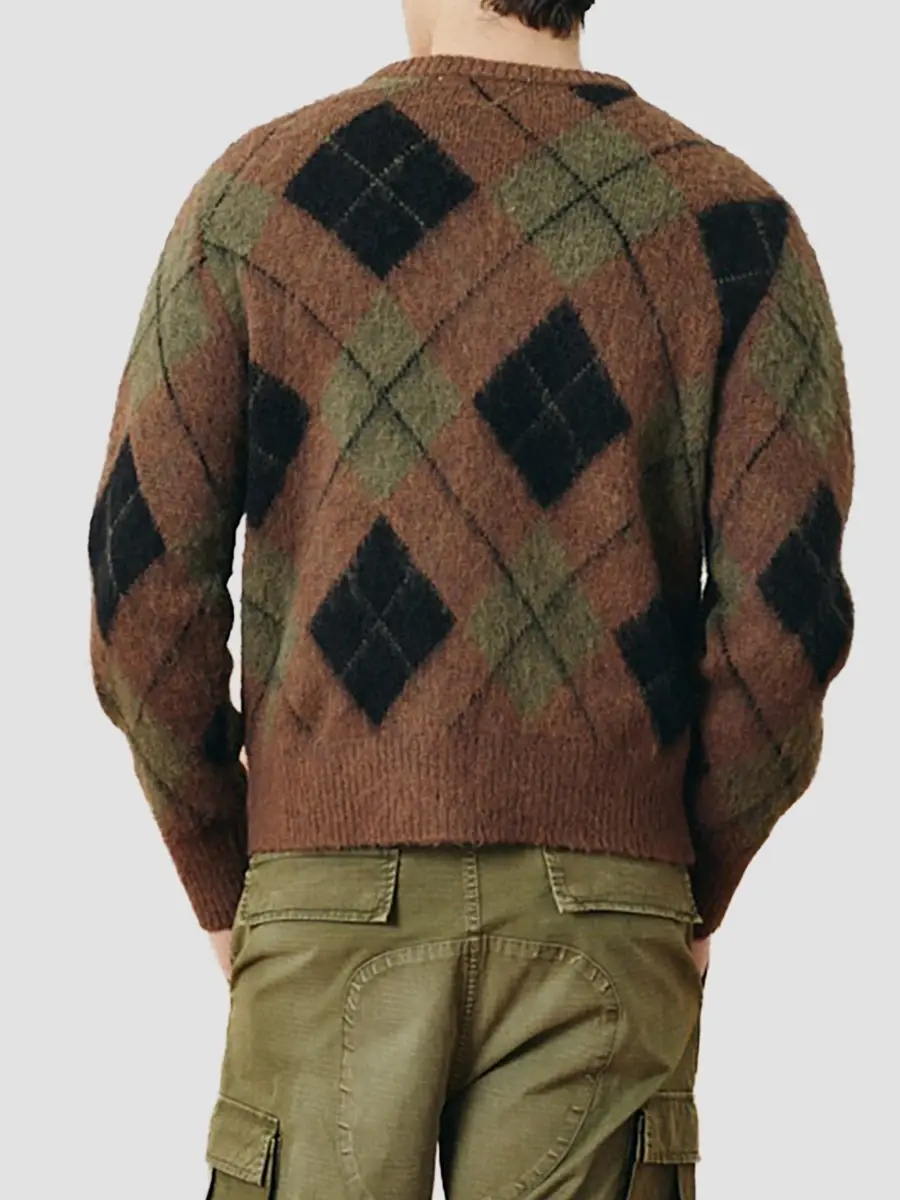 Corridor Men's Argyle V-Neck Cardigan | Thumbnail 3