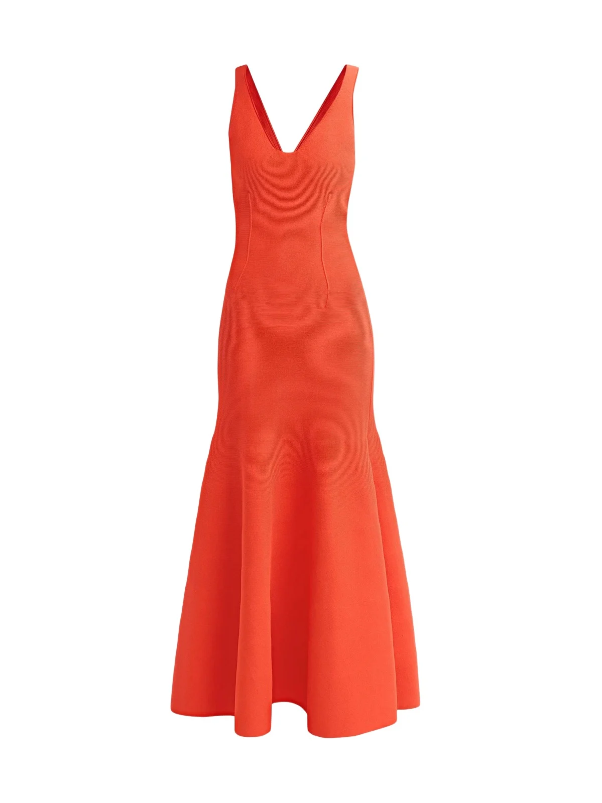 Brandon Maxwell Women's The Tatum V-Neck Midi Dress