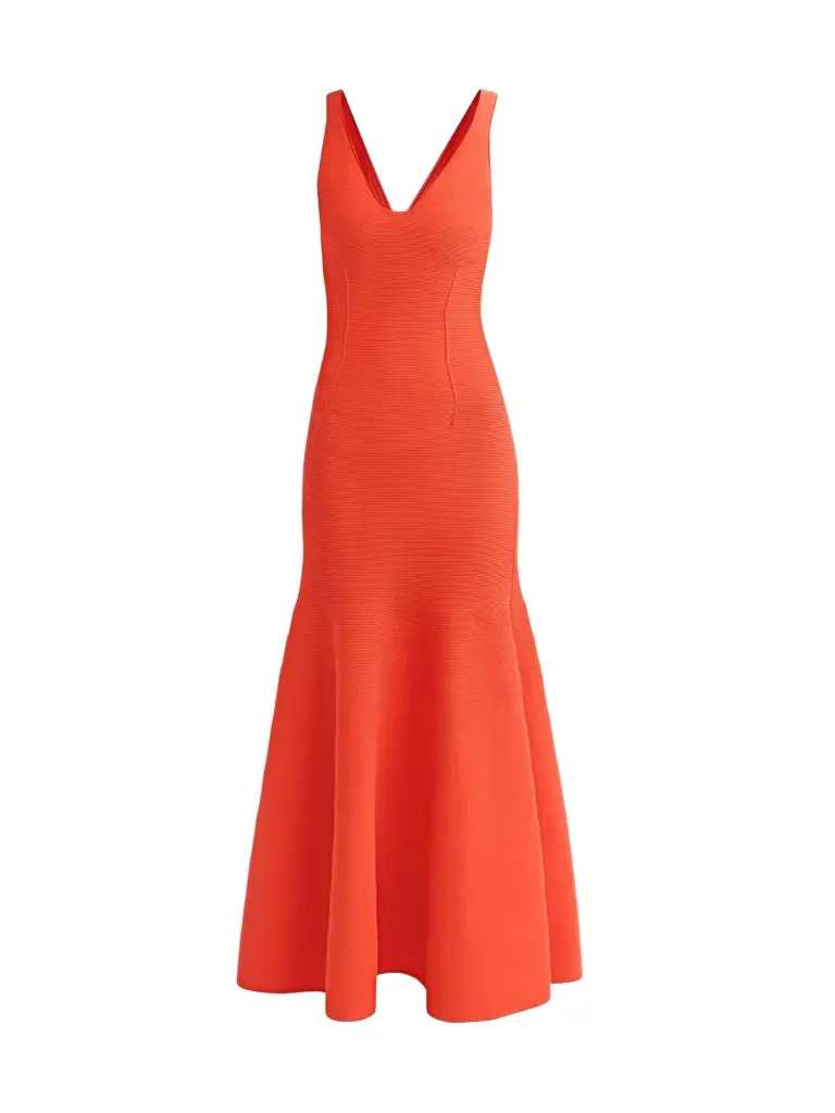 Women's The Tatum V-Neck Midi Dress Women's The Tatum V-Neck Midi Dress