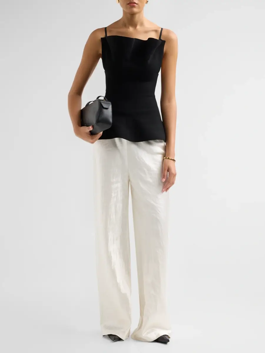 Brandon Maxwell Women's The Billie Sculpted Knit Top | Thumbnail 2