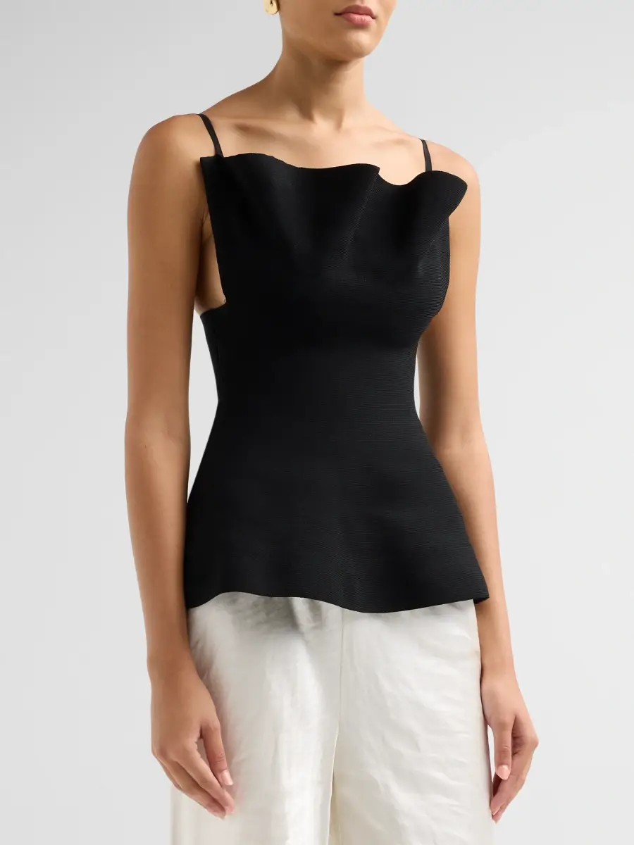 Brandon Maxwell Women's The Billie Sculpted Knit Top | Thumbnail 4