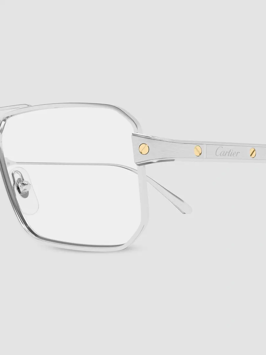Cartier Men's Santos De 57MM 24K-Gold-Plated Rectangular Eyeglasses | Thumbnail 3 Cartier Men's Santos De 57MM 24K-Gold-Plated Rectangular Eyeglasses | Thumbnail 3