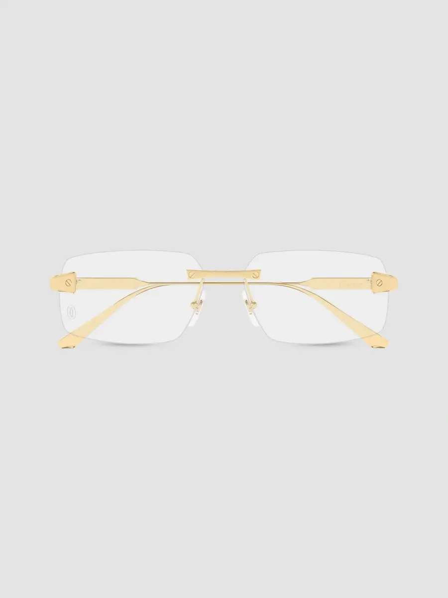 Cartier Men's Santos De 59MM Platinum-Plated Rimless Rectangular Eyeglasses | Thumbnail 2 Cartier Men's Santos De 59MM Platinum-Plated Rimless Rectangular Eyeglasses | Thumbnail 2
