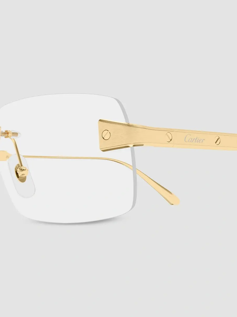 Cartier Men's Santos De 59MM Platinum-Plated Rimless Rectangular Eyeglasses | Thumbnail 3 Cartier Men's Santos De 59MM Platinum-Plated Rimless Rectangular Eyeglasses | Thumbnail 3