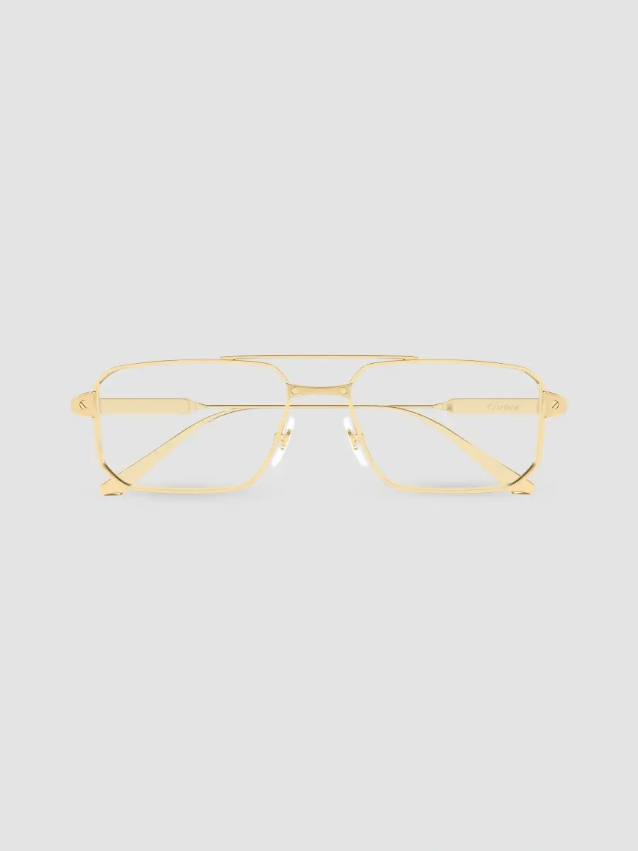 Cartier Men's Santos De 57MM 24K-Gold-Plated Rectangular Eyeglasses | Thumbnail 2 Cartier Men's Santos De 57MM 24K-Gold-Plated Rectangular Eyeglasses | Thumbnail 2