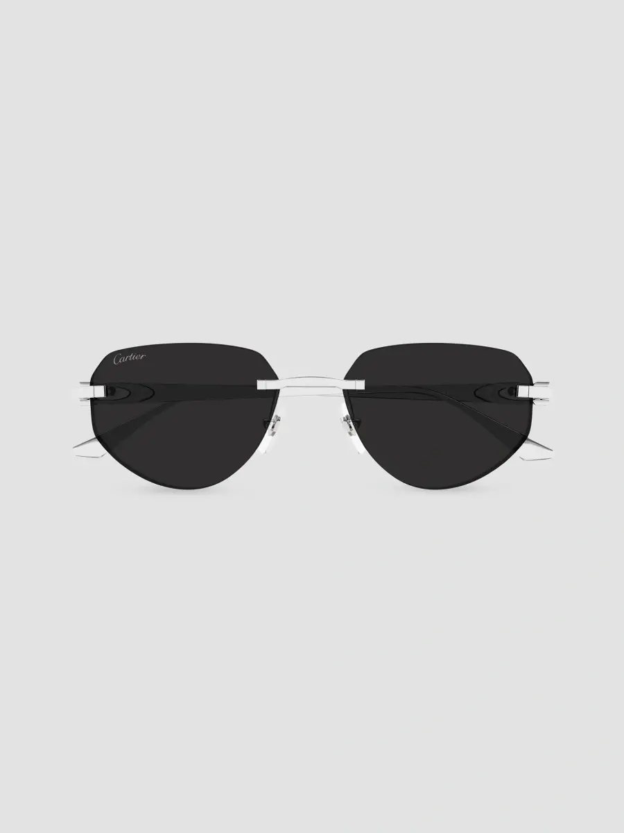 Cartier Men's Motifs de 54MM Platinum-Plated Geometric Sunglasses | Thumbnail 2 Cartier Men's Motifs de 54MM Platinum-Plated Geometric Sunglasses | Thumbnail 2
