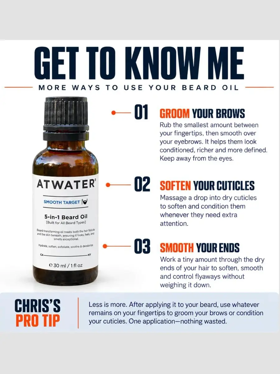 Atwater Smooth Target 5-in-1 Beard Oil | Thumbnail 3 Atwater Smooth Target 5-in-1 Beard Oil | Thumbnail 3