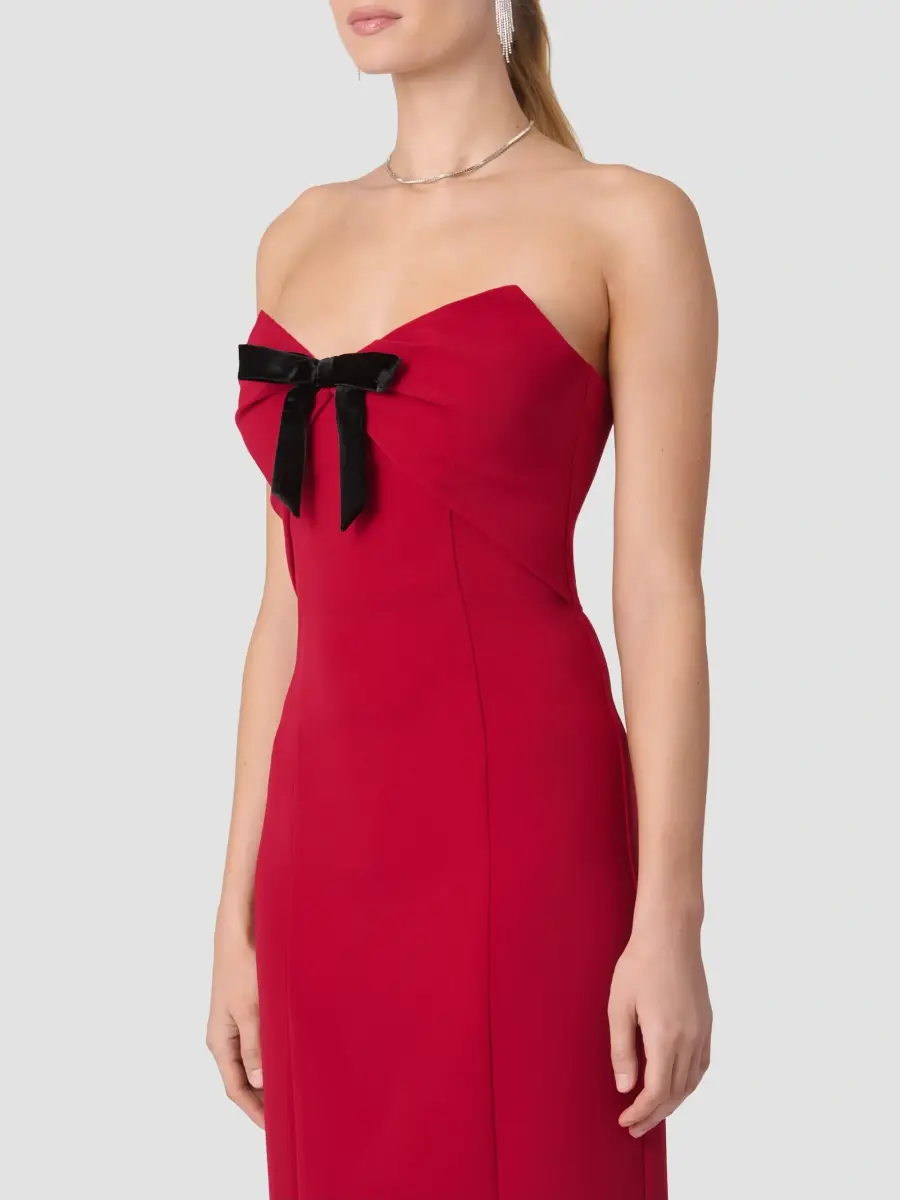 Shoshanna Women's Brielle Strapless Bow Column Gown | Thumbnail 4 Shoshanna Women's Brielle Strapless Bow Column Gown | Thumbnail 4