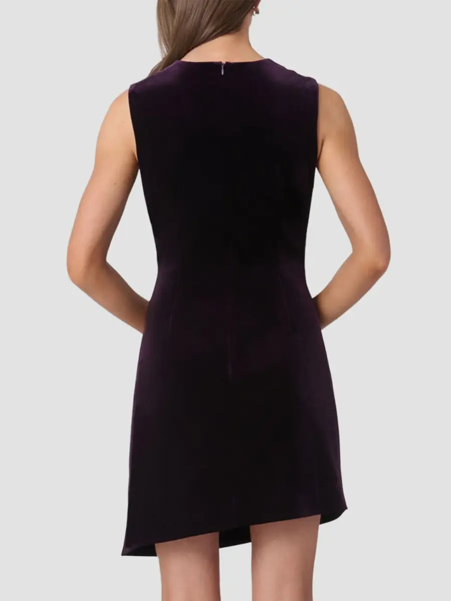 Shoshanna Women's Lee Velvet Bow Mini Dress | Thumbnail 3