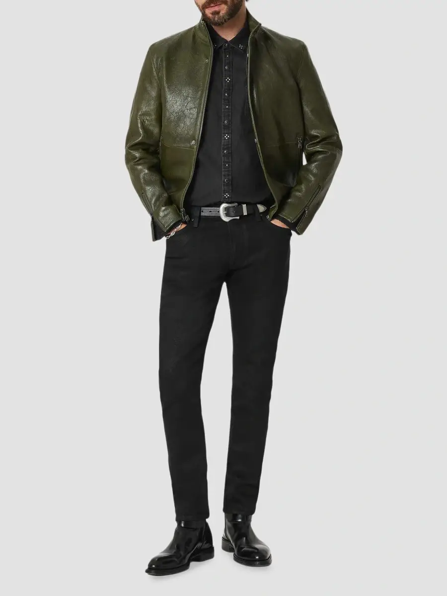 JOHN VARVATOS Men's Marshall Studded Western Shirt | Thumbnail 2