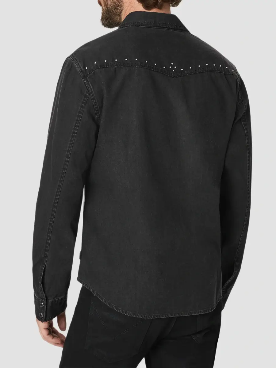 JOHN VARVATOS Men's Marshall Studded Western Shirt | Thumbnail 3