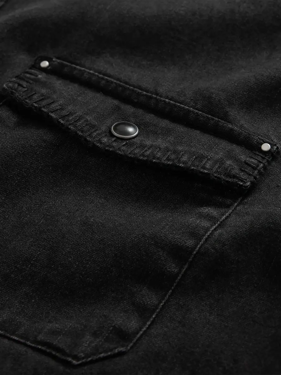 JOHN VARVATOS Men's Marshall Studded Western Shirt | Thumbnail 6