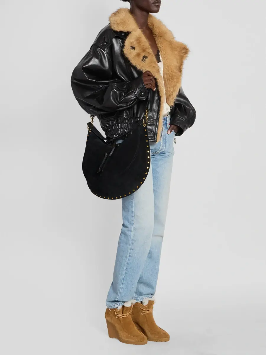 Isabel Marant Women's Oskan Suede & Leather Hobo Bag | Thumbnail 3