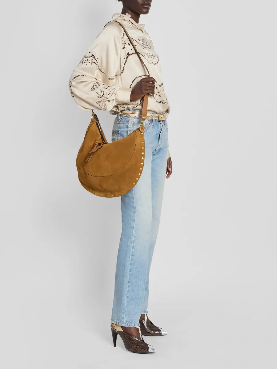 Isabel Marant Women's Oskan Suede & Leather Hobo Bag | Thumbnail 4