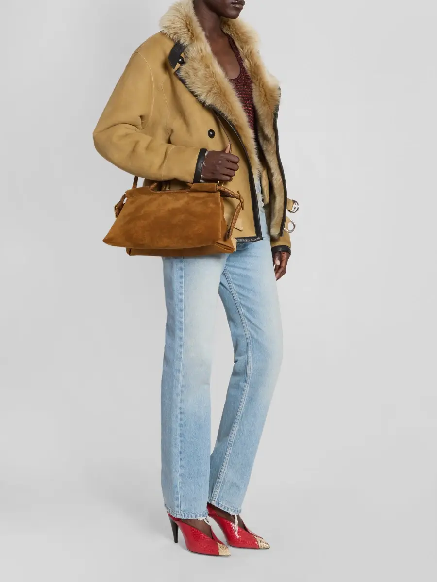 Isabel Marant Women's Pipa Medium Suede Top Handle Bag | Thumbnail 2